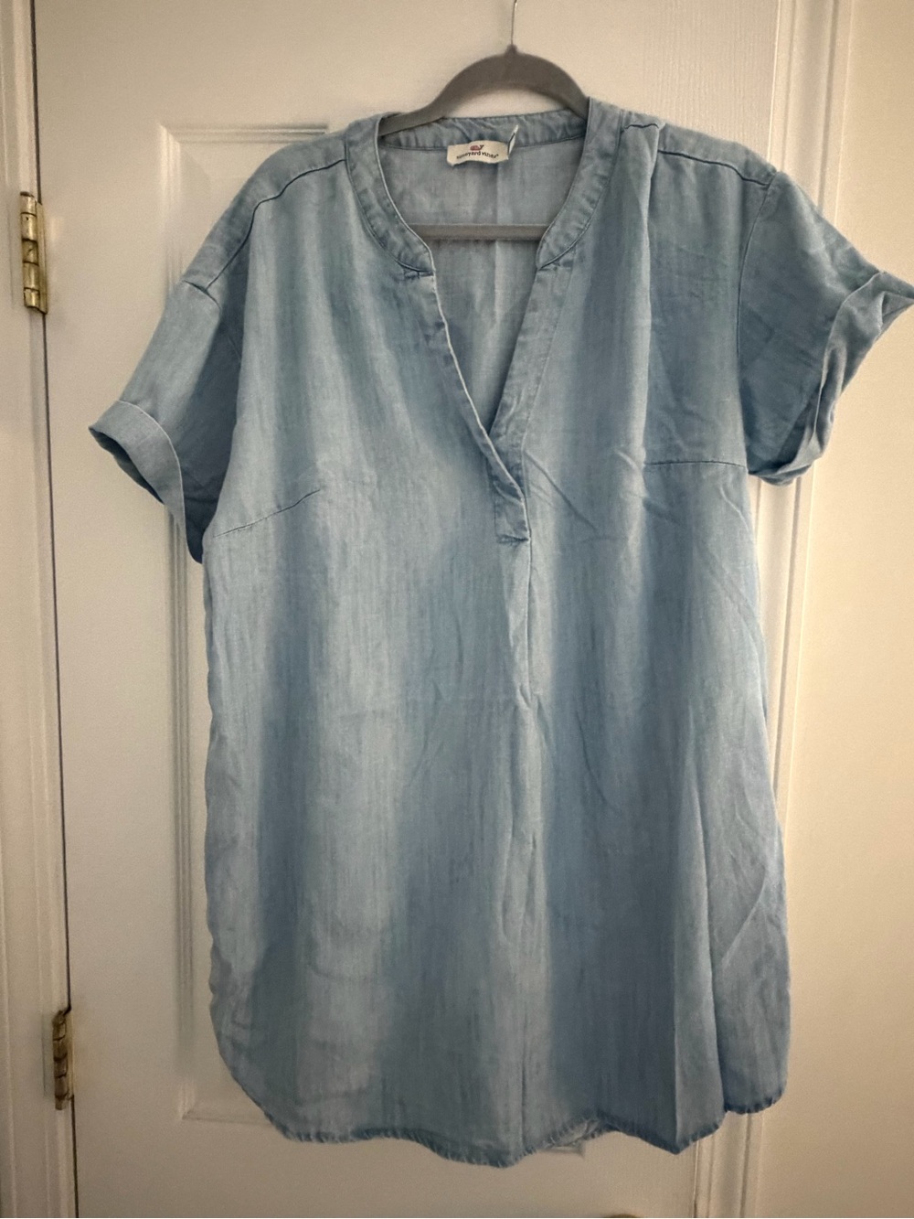 Vineyard Vines Light Blue Chambray Mini Dress